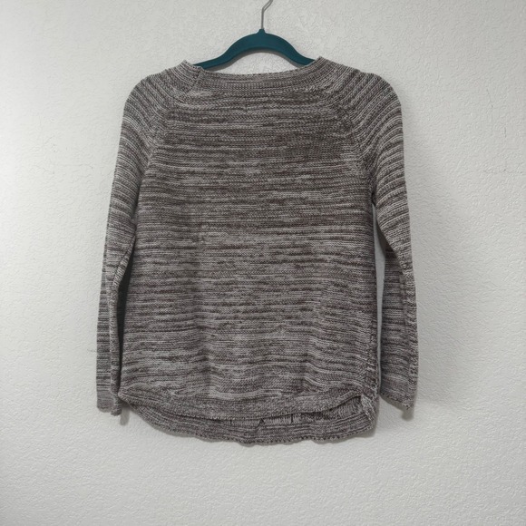 St Johns Bay Women Sweater Knit Cable Pullover‎ Long Sleeve Gray White Size S - Picture 3 of 3